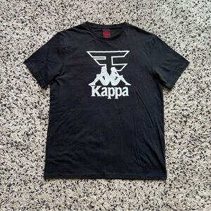 Kappa x Faze Clan Fiat Tee Shirt Black White Graphic Shorts Sleeve Men’s Size XL